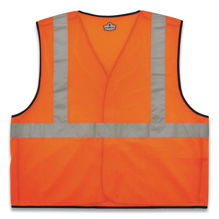 ergodyne® GloWear 8216BA Class 2 Breakaway Mesh ID Holder Vest, Polyester, Small/Medium, Orange, Ships in 1-3 Business Days (EGO21083) Each