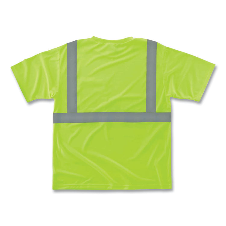 ergodyne® GloWear 8289 Class 2 Hi-Vis T-Shirt, Polyester, Lime, Small, Ships in 1-3 Business Days (EGO21502) Each
