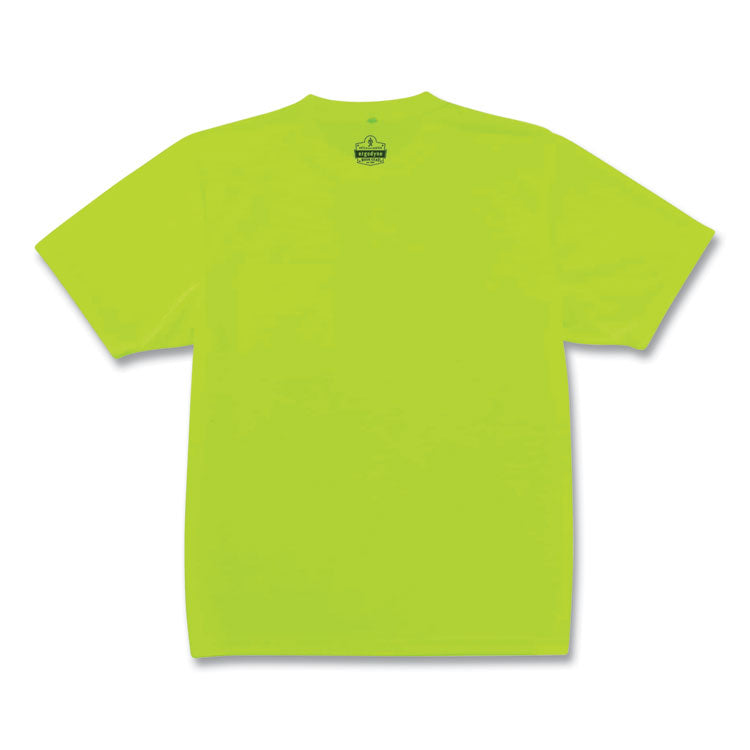 ergodyne® GloWear 8089 Non-Certified Hi-Vis T-Shirt, Polyester, 5X-Large, Lime, Ships in 1-3 Business Days (EGO21559) Each