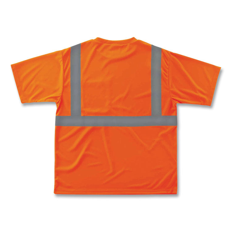 ergodyne® GloWear 8289 Class 2 Hi-Vis T-Shirt, Polyester, Orange, Large, Ships in 1-3 Business Days (EGO21514) Each