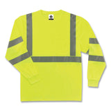 ergodyne® GloWear 8391 Class 3 Hi-Vis Long Sleeve Shirt, Polyester, Lime, Medium, Ships in 1-3 Business Days (EGO21703) Each