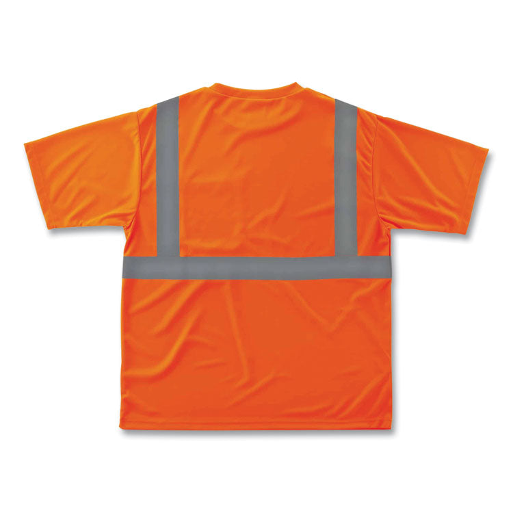 ergodyne® GloWear 8289 Class 2 Hi-Vis T-Shirt, Polyester, Orange, 3X-Large, Ships in 1-3 Business Days (EGO21517) Each