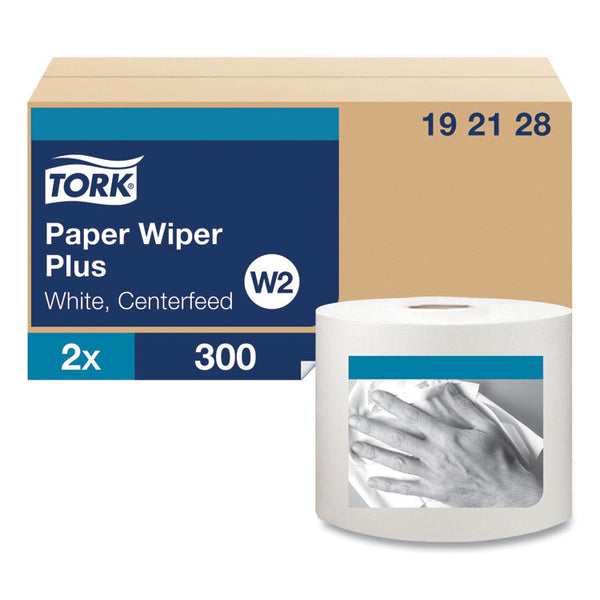 Tork® Paper Wiper Plus, 9.8 x 15.2, White, 300/Roll, 2 Rolls/Carton (TRK192128) Case of 2