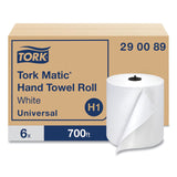 Tork® Advanced Matic Hand Towel Roll, 1-Ply, 7.7" x 700 ft, White, 6 Rolls/Carton (TRK290089)