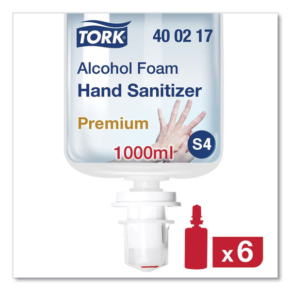 Tork® Premium Alcohol Foam Hand Sanitizer, 1 L Bottle, Unscented, 6/Carton (TRK400217)