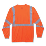 ergodyne® GloWear 8391 Class 3 Hi-Vis Long Sleeve Shirt, Polyester, Orange, X-Large, Ships in 1-3 Business Days (EGO21715) Each