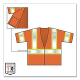 ergodyne® GloWear 8330Z Class 3 Two-Tone Zipper Vest, Polyester, 4X-Large/5X-Large, Orange, Ships in 1-3 Business Days (EGO22179) Each