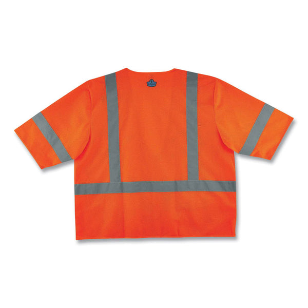 ergodyne® GloWear 8320Z Class 3 Standard Zipper Vest, Polyester, 2X-Large/3X-Large, Orange, Ships in 1-3 Business Days (EGO22117) Each