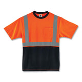 ergodyne® GloWear 8289BK Class 2 Hi-Vis T-Shirt with Black Bottom, Small, Orange, Ships in 1-3 Business Days (EGO22512) Each