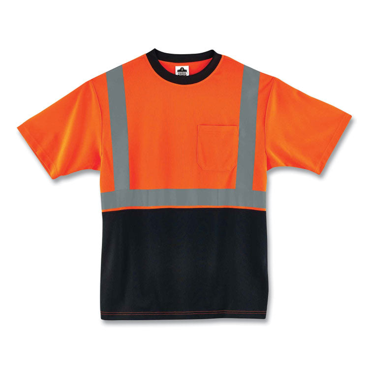 ergodyne® GloWear 8289BK Class 2 Hi-Vis T-Shirt with Black Bottom, Small, Orange, Ships in 1-3 Business Days (EGO22512) Each