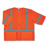 ergodyne® GloWear 8320Z Class 3 Standard Zipper Vest, Polyester, 2X-Large/3X-Large, Orange, Ships in 1-3 Business Days (EGO22117) Each