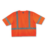 ergodyne® GloWear 8320Z Class 3 Standard Zipper Vest, Polyester, 4X-Large/5X-Large, Orange, Ships in 1-3 Business Days (EGO22119) Each