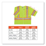 ergodyne® GloWear 8330Z Class 3 Two-Tone Zipper Vest, Polyester, Small/Medium, Lime, Ships in 1-3 Business Days (EGO22183) Each