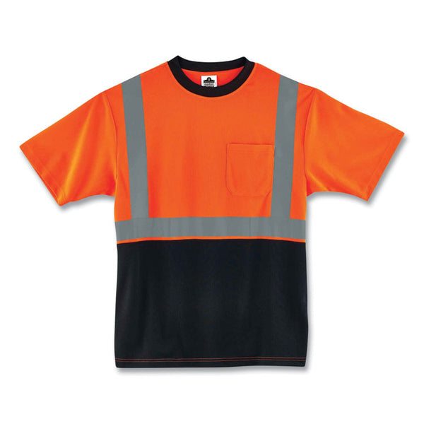 ergodyne® GloWear 8289BK Class 2 Hi-Vis T-Shirt with Black Bottom, 5X-Large, Orange, Ships in 1-3 Business Days (EGO22519) Each