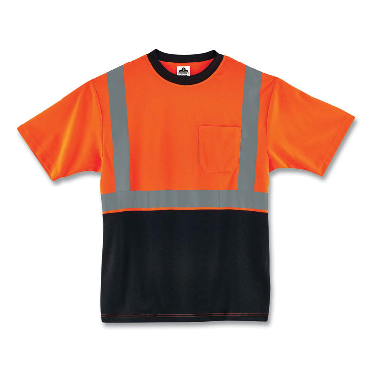 ergodyne® GloWear 8289BK Class 2 Hi-Vis T-Shirt with Black Bottom, 5X-Large, Orange, Ships in 1-3 Business Days (EGO22519) Each