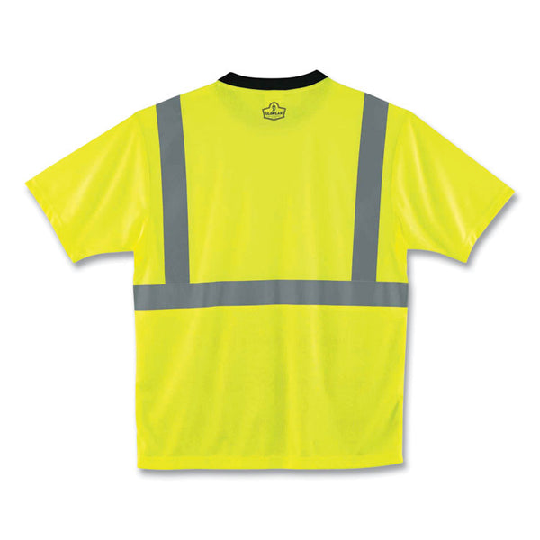 ergodyne® GloWear 8289BK Class 2 Hi-Vis T-Shirt with Black Bottom, Small, Lime, Ships in 1-3 Business Days (EGO22502) Each