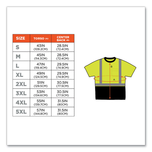 GloWear 8289BK Class 2 Hi-Vis T-Shirt with Black Bottom, Large, Lime, Ships in 1-3 Business Days GloWear 8289BK Class 2 Hi-Vis T-Shirt with Black Bottom, Large, Lime, Ships in 1-3 Business Days
