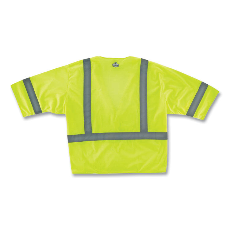 ergodyne® GloWear 8310HL Class 3 Economy Hook and Loop Vest, Polyester, 4X-Large/5X-Large, Lime, Ships in 1-3 Business Days (EGO22029) Each