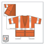 ergodyne® GloWear 8320Z Class 3 Standard Zipper Vest, Polyester, 2X-Large/3X-Large, Orange, Ships in 1-3 Business Days (EGO22117) Each