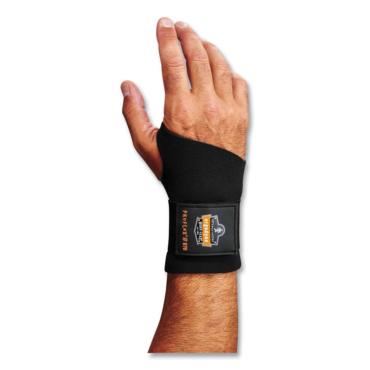 ergodyne® ProFlex 670 Ambidextrous Single Strap Wrist Support, X-Large, Fits Left/Right Hand, Black, Ships in 1-3 Business Days (EGO16615) Each