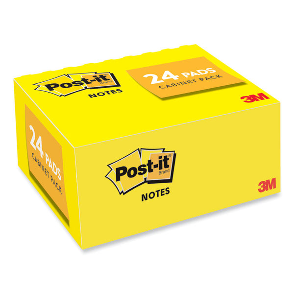 Post-it® Notes Original Pads in Canary Yellow, Value Pack, 1.38" x 1.88", 100 Sheets/Pad, 24 Pads/Pack (MMM65324VAD)