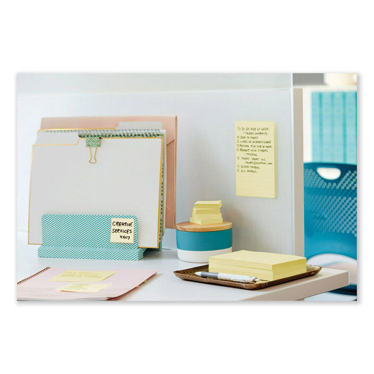 Post-it® Notes Original Pads in Canary Yellow, 3" x 5", 100 Sheets/Pad, 12 Pads/Pack (MMM655YW)