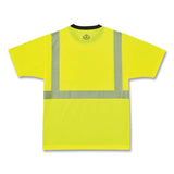 ergodyne® GloWear 8280BK Class 2 Performance T-Shirt with Black Bottom, Polyester, Small, Lime, Ships in 1-3 Business Days (EGO22532) Each