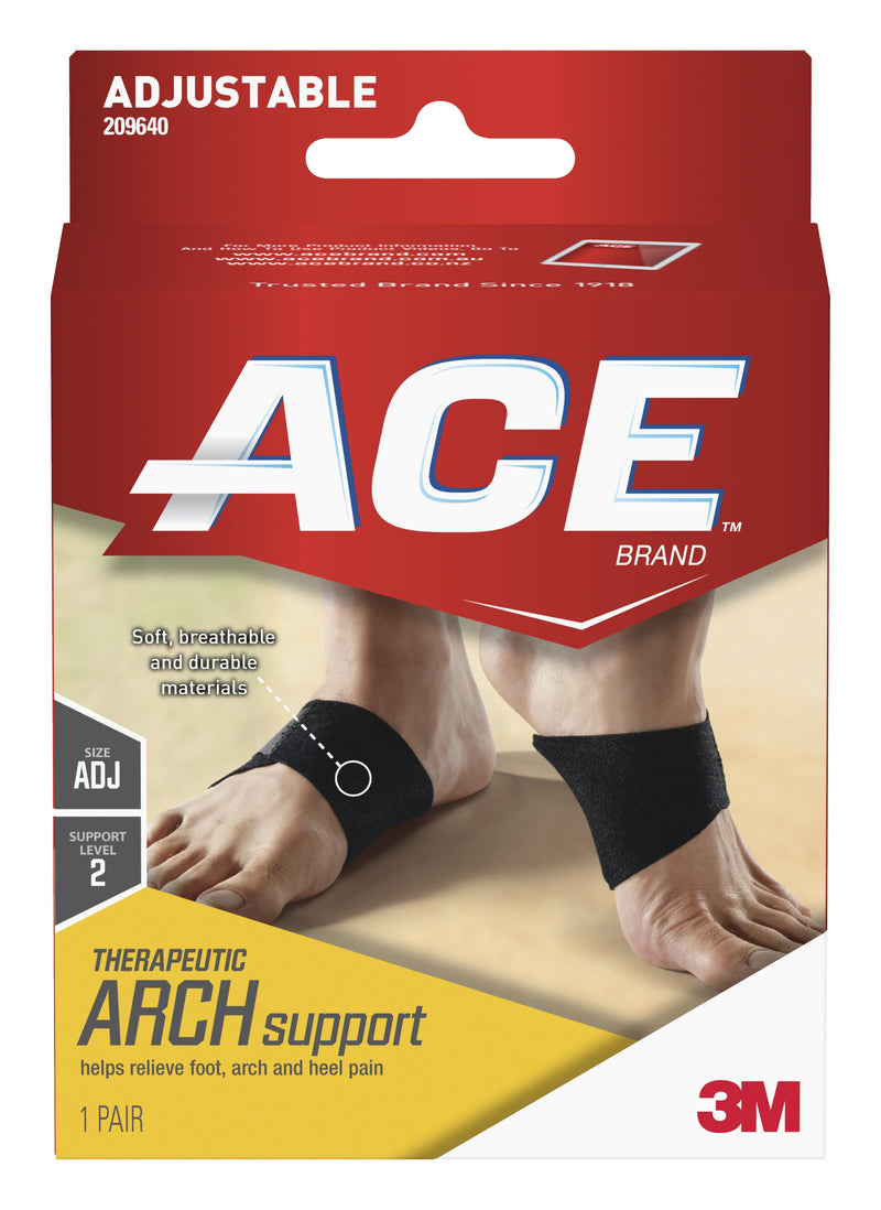 3M™ Ace™ Therapeutic Arch Support Foot Relief Black (1084250_EA) 1/EA