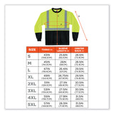 ergodyne® GloWear 8281BK Class 2 Long Sleeve Shirt with Black Bottom, Polyester, 5X-Large, Lime, Ships in 1-3 Business Days (EGO22639) Each