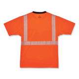 ergodyne® GloWear 8280BK Class 2 Performance T-Shirt with Black Bottom, Polyester, 3X-Large, Orange, Ships in 1-3 Business Days (EGO22587) Each