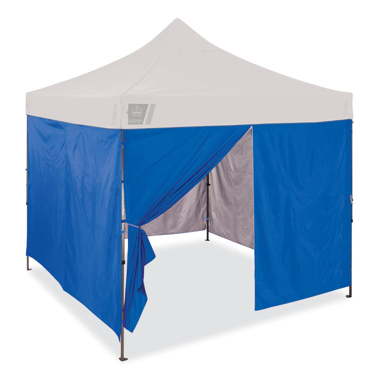 ergodyne® Shax 6054 Pop-Up Tent Sidewall Kit, Single Skin, 10 ft x 10 ft, Polyester, Blue, Ships in 1-3 Business Days (EGO12985)