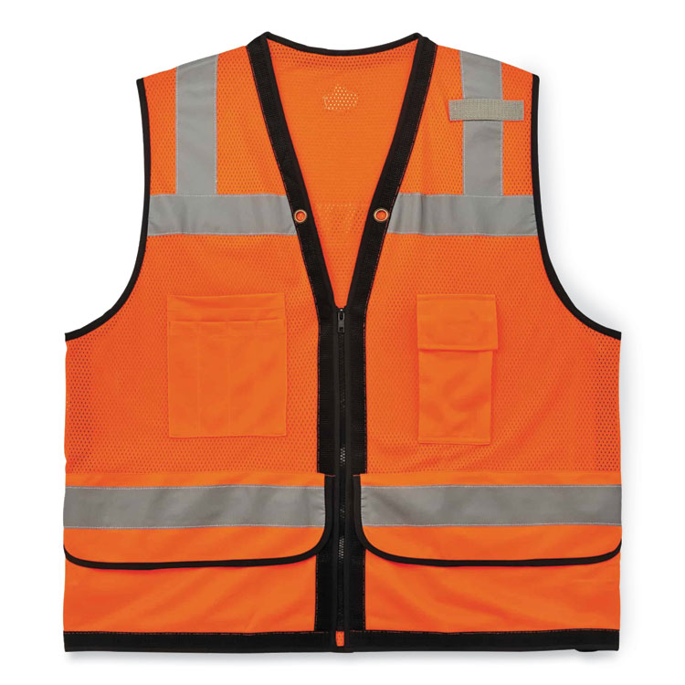 ergodyne® GloWear 8253HDZ Class 2 Heavy-Duty Mesh Surveyors Vest, Polyester, Small/Medium, Orange, Ships in 1-3 Business Days (EGO23313) Each