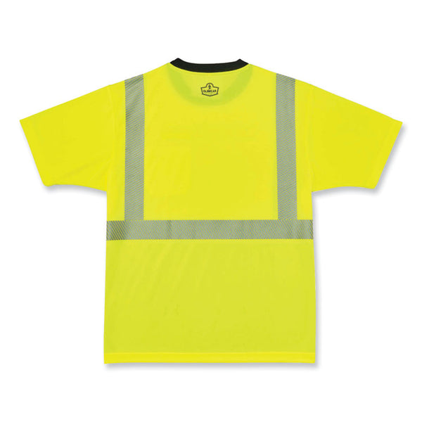 ergodyne® GloWear 8280BK Class 2 Performance T-Shirt with Black Bottom, Polyester, X-Large, Lime, Ships in 1-3 Business Days (EGO22535) Each