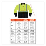ergodyne® GloWear 8281BK Class 2 Long Sleeve Shirt with Black Bottom, Polyester, 4X-Large, Lime, Ships in 1-3 Business Days (EGO22638) Each