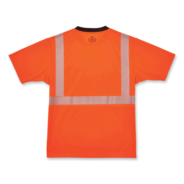 ergodyne® GloWear 8280BK Class 2 Performance T-Shirt with Black Bottom, Polyester, 2X-Large, Orange, Ships in 1-3 Business Days (EGO22586) Each