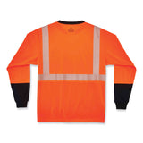 ergodyne® GloWear 8281BK Class 2 Long Sleeve Shirt with Black Bottom, Polyester, 5X-Large, Orange, Ships in 1-3 Business Days (EGO22689) Each