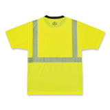 ergodyne® GloWear 8280BK Class 2 Performance T-Shirt with Black Bottom, Polyester, 4X-Large, Lime, Ships in 1-3 Business Days (EGO22538) Each