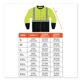 ergodyne® GloWear 8281BK Class 2 Long Sleeve Shirt with Black Bottom, Polyester, Large, Lime, Ships in 1-3 Business Days (EGO22634) Each