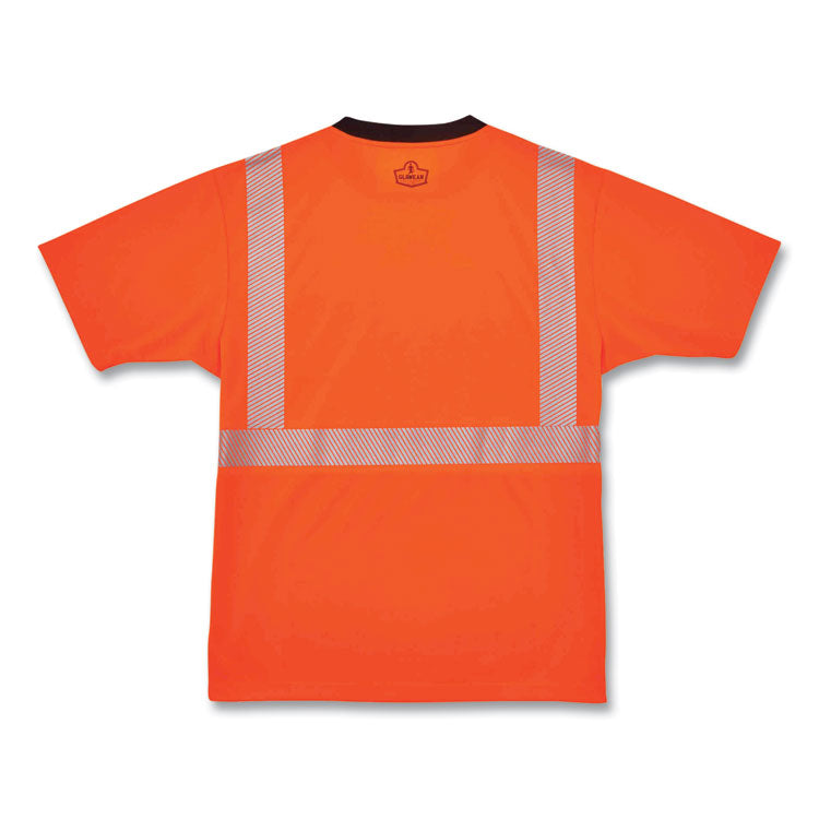 ergodyne® GloWear 8280BK Class 2 Performance T-Shirt with Black Bottom, Polyester, X-Large, Orange, Ships in 1-3 Business Days (EGO22585) Each