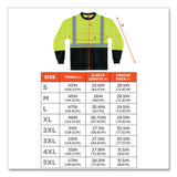 ergodyne® GloWear 8281BK Class 2 Long Sleeve Shirt with Black Bottom, Polyester, X-Large, Lime, Ships in 1-3 Business Days (EGO22635) Each