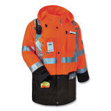 ergodyne® GloWear 8386 Class 3 Hi-Vis Outer Shell Jacket, Polyester, 4X-Large, Orange, Ships in 1-3 Business Days (EGO25468) Each