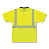 ergodyne® GloWear 8280BK Class 2 Performance T-Shirt with Black Bottom, Polyester, 5X-Large, Lime, Ships in 1-3 Business Days (EGO22539) Each