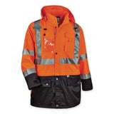 ergodyne® GloWear 8386 Class 3 Hi-Vis Outer Shell Jacket, Polyester, Small, Orange, Ships in 1-3 Business Days (EGO25462) Each