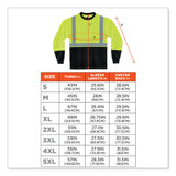 ergodyne® GloWear 8281BK Class 2 Long Sleeve Shirt with Black Bottom, Polyester, Medium, Lime, Ships in 1-3 Business Days (EGO22633) Each