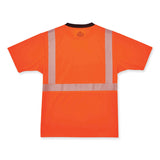 ergodyne® GloWear 8280BK Class 2 Performance T-Shirt with Black Bottom, Polyester, 4X-Large, Orange, Ships in 1-3 Business Days (EGO22588) Each