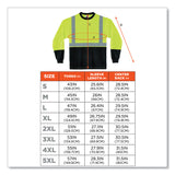 ergodyne® GloWear 8281BK Class 2 Long Sleeve Shirt with Black Bottom, Polyester, 2X-Large, Lime, Ships in 1-3 Business Days (EGO22636) Each