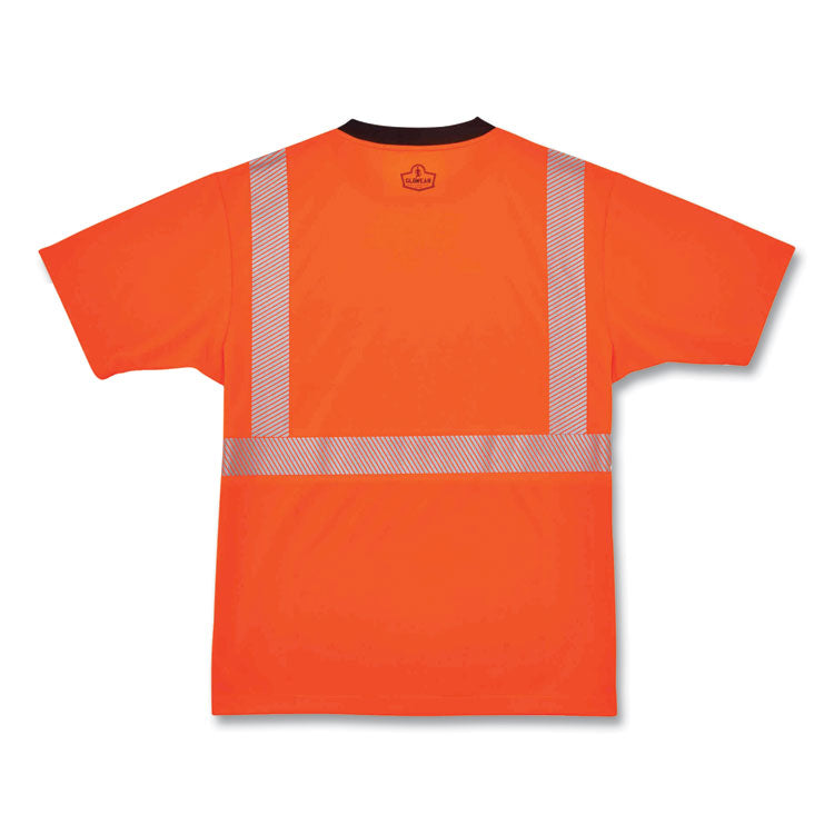 ergodyne® GloWear 8280BK Class 2 Performance T-Shirt with Black Bottom, Polyester, Small, Orange, Ships in 1-3 Business Days (EGO22582) Each
