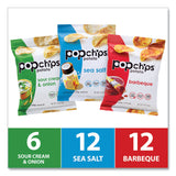 popchips® Potato Chips, Variety Pack, Barbeque, Sea Salt, Sour Cream and Onion, 0.8 oz Bag, 30/Pack, Ships in 1-3 Business Days (GRR22001998) Each