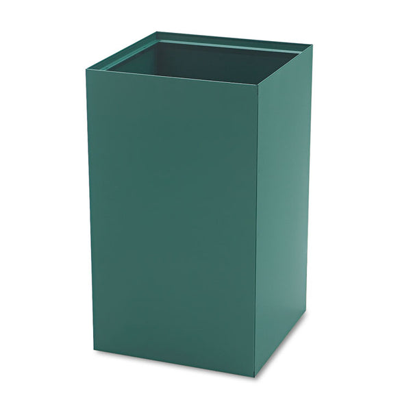 Safco® Public Square Recycling Receptacles, Plastic Recycling, 25 gal, Steel, Green, Ships in 1-3 Business Days (SAF2981GN)