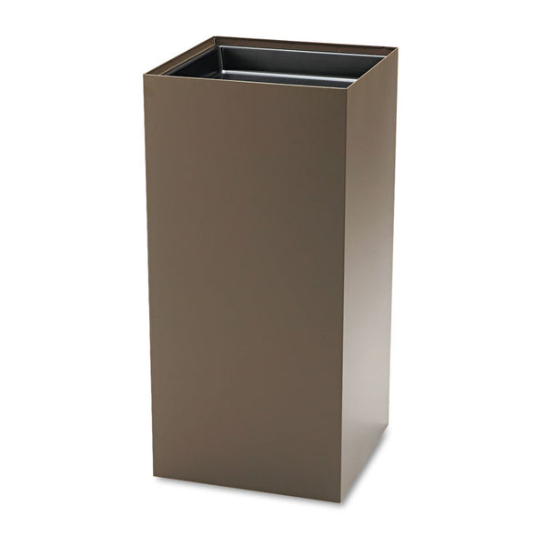 Safco® Public Square Recycling Receptacles, 31 gal, Steel, Brown, Ships in 1-3 Business Days (SAF2982BR)